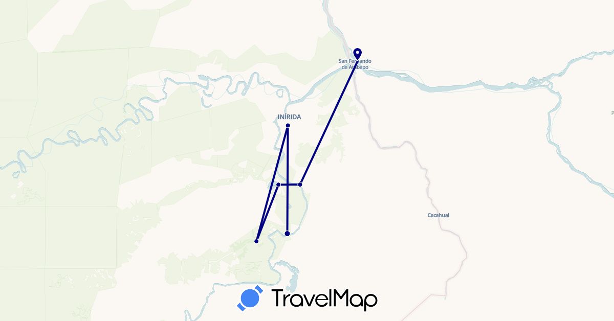TravelMap itinerary: driving in Colombia, Venezuela (South America)